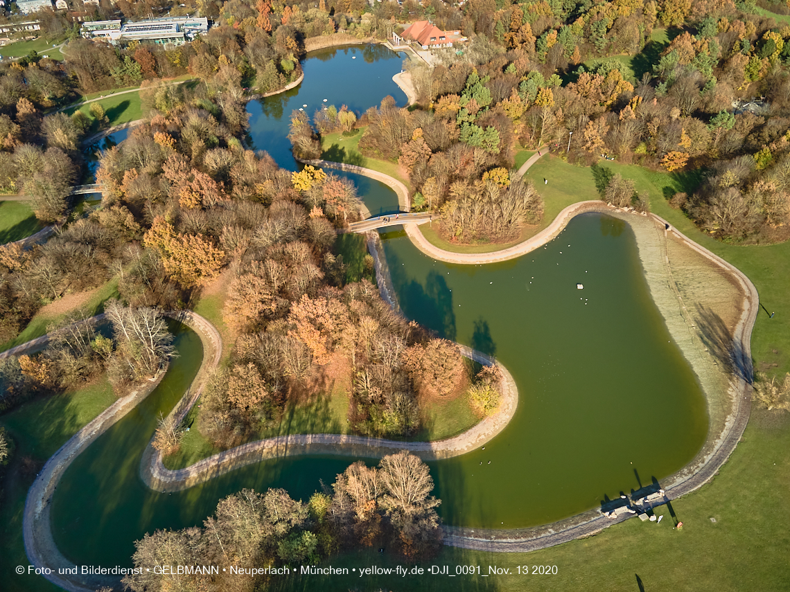 13.11.2020 - der Ostpark mit See und Biergarten in Neuperlach